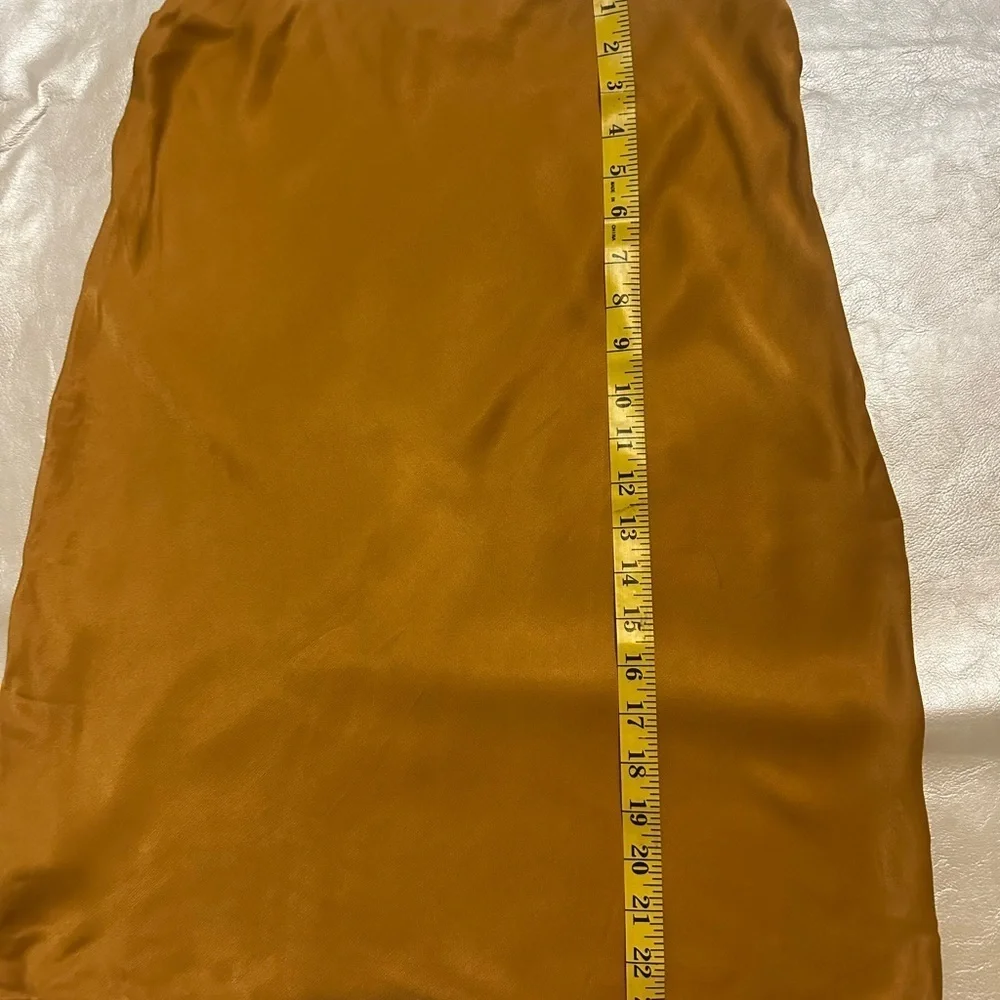 Anthropologie Mustard Midi Skirt